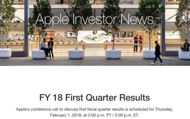 苹果2月2日发布财报 将公布iPhone X销量-IC交易网