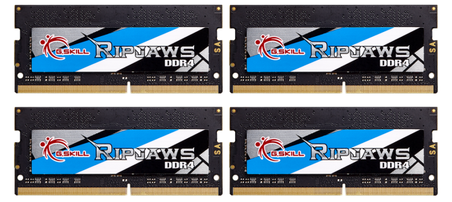 芝奇发表高速低延迟DDR4 4000MHz CL18 32GB(4x8GB) SO-DIMM套装